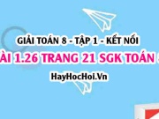 Bài 1.26 SGK Toán 8 tập 1 Kết nối tri thức